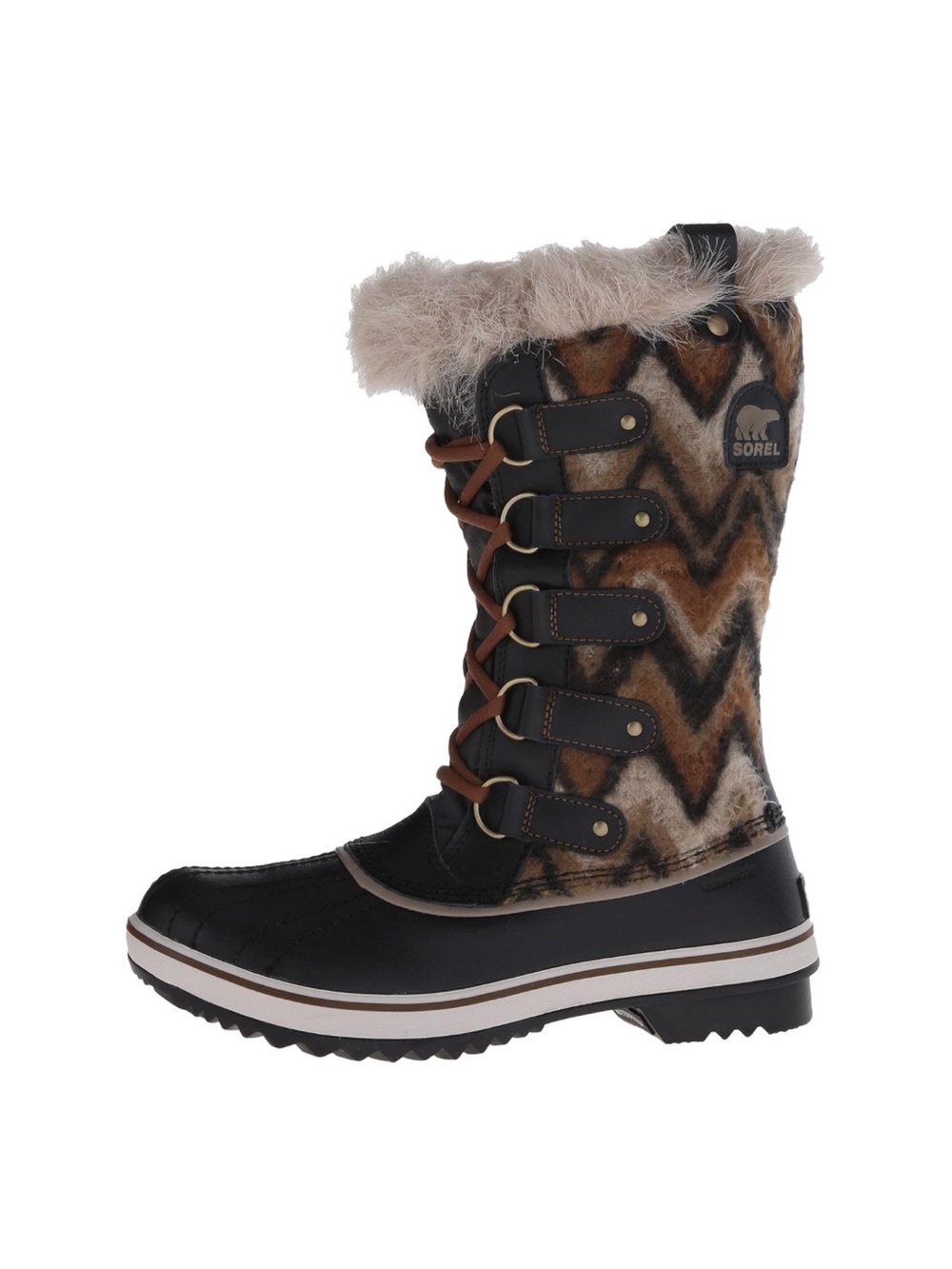 Sorel Tofino boots Black and Brown Chevron Winter Boot